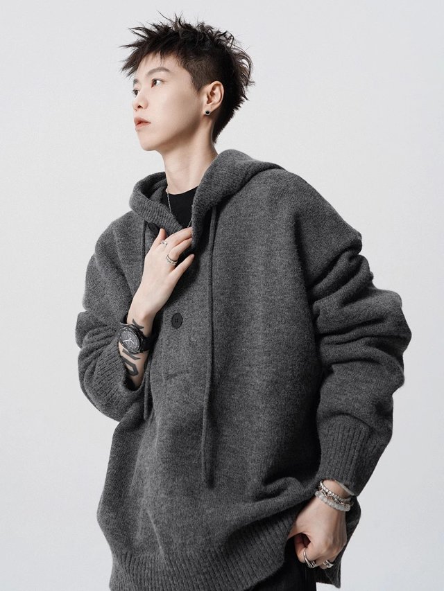 Hooded Knit Sweater: seller detail photo 5