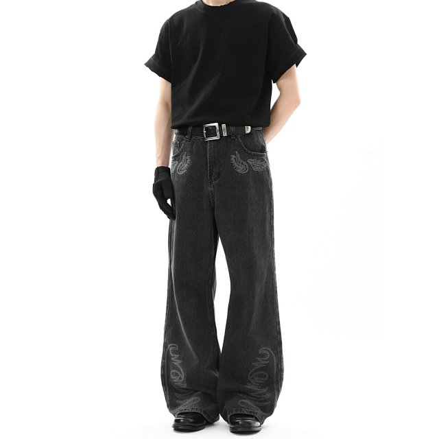 Black Wide Leg Jeans: seller detail photo 4