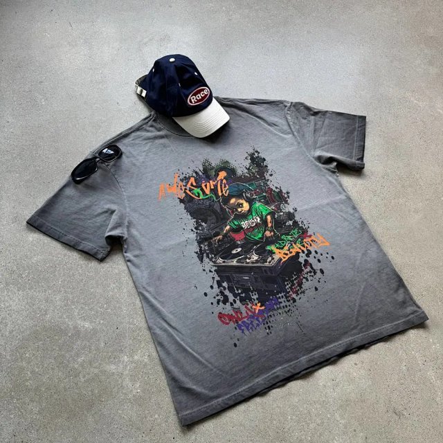 Washed Cartoon Graphic Tee: seller detail photo 5