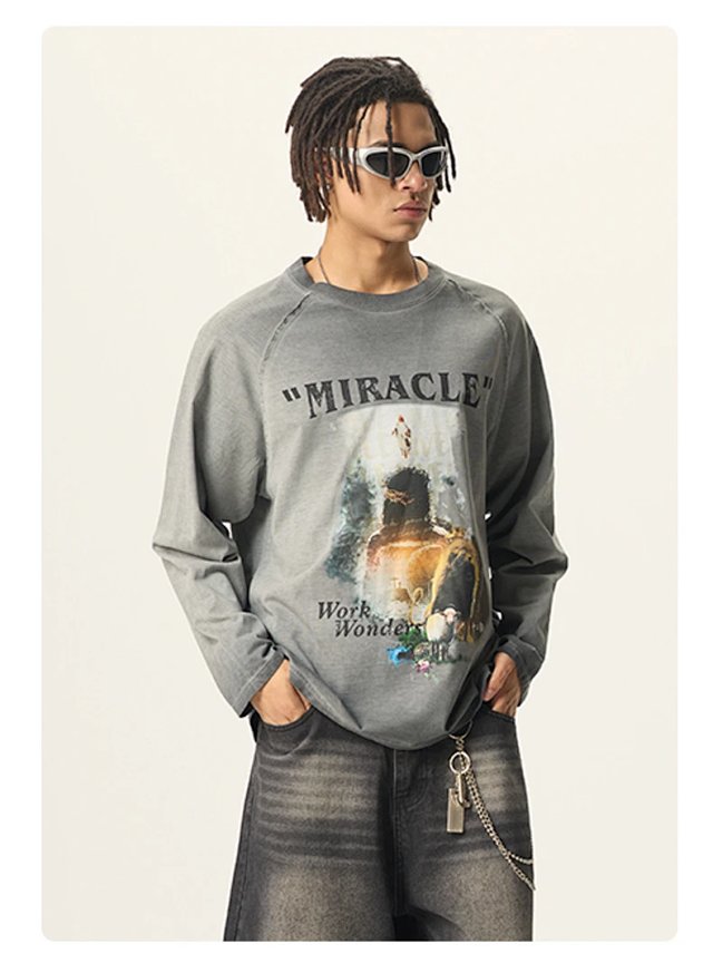 270G Washed Graphic Long Sleeve Tee: seller detail photo 9