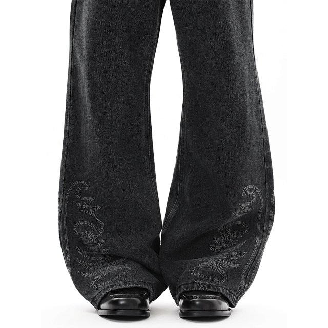 Black Wide Leg Jeans: seller detail photo 6