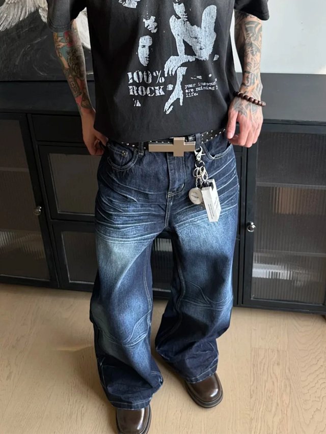 Textured Baggy Jeans: seller detail photo 2