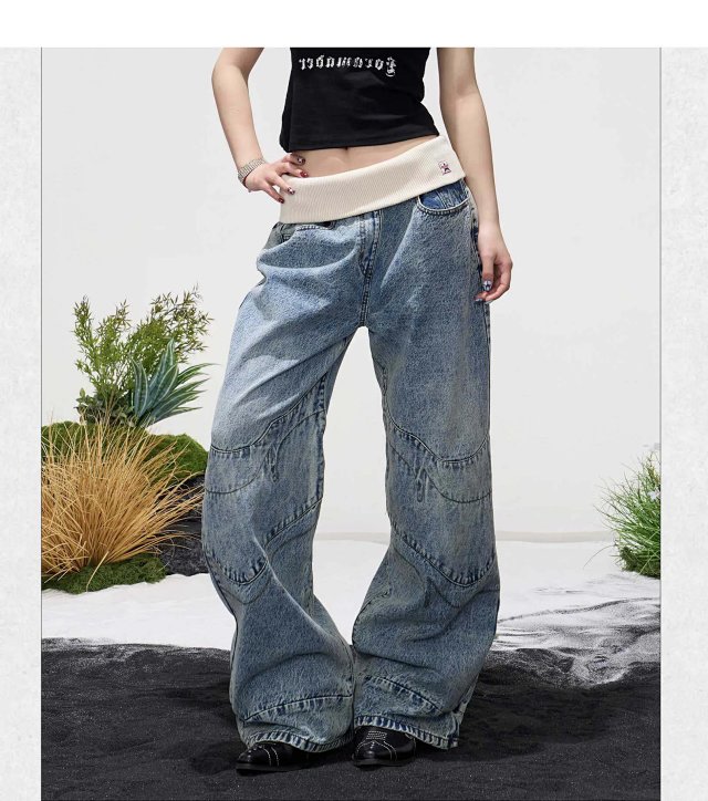 Women's Vintage Wide Leg Jeans: seller detail photo 3