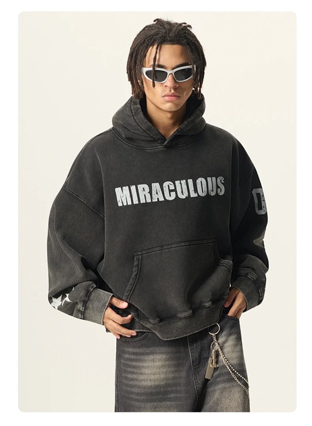 Boxy Washed Graphic Hoodie: seller detail photo 6