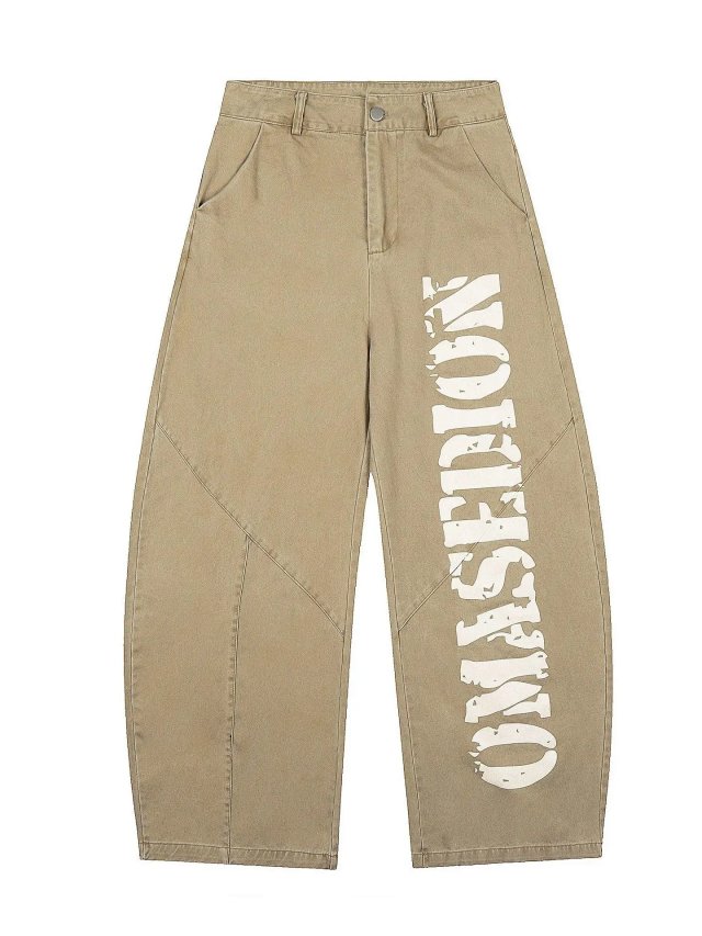 Letter Print Wide Leg Jeans: seller detail photo 6