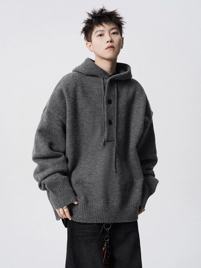 Hooded Knit Sweater: seller detail photo 3
