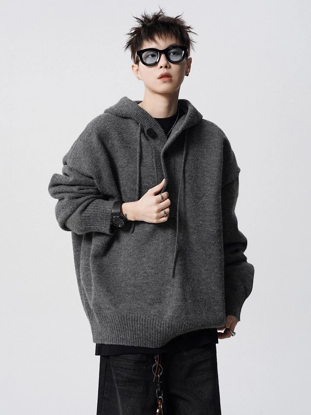 Hooded Knit Sweater: seller detail photo 7