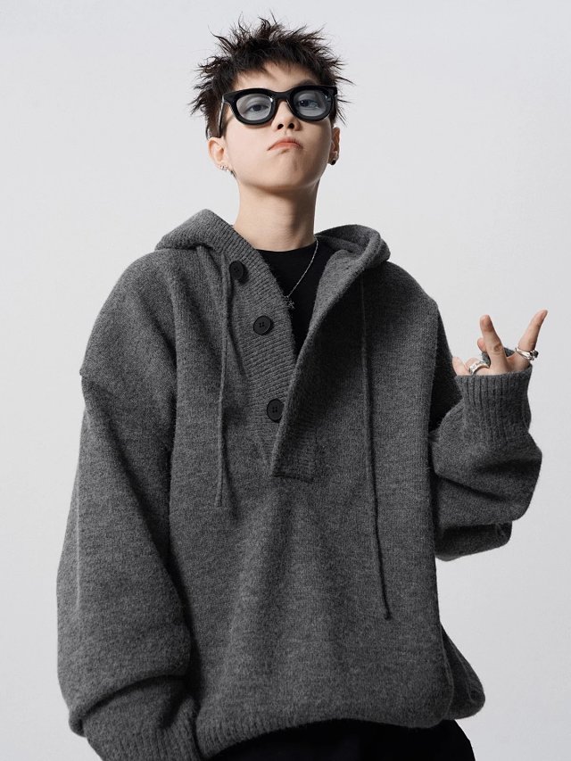 Hooded Knit Sweater: seller detail photo 11