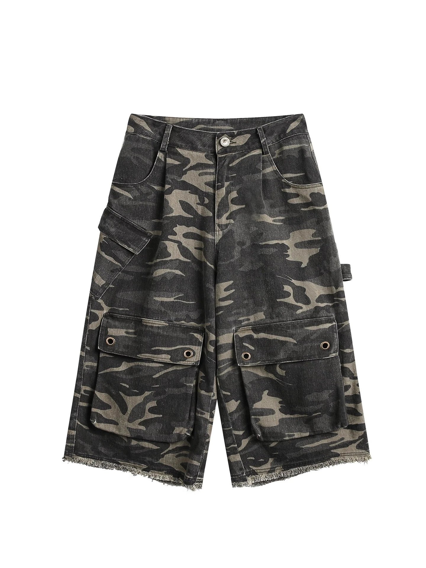 Camo Cargo Denim Shorts | 1 colorways