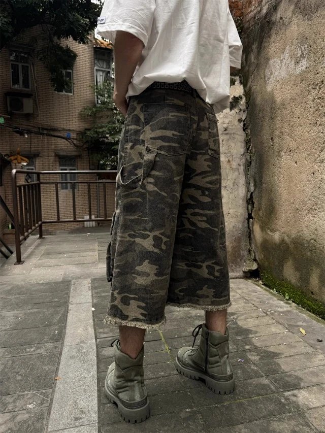 Camo Cargo Denim Shorts: seller detail photo 8