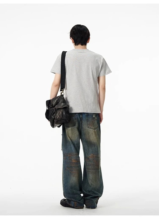 Vintage Distressed Straight Jeans: seller detail photo 10
