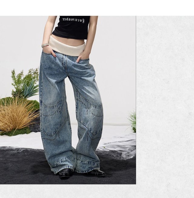 Women's Vintage Wide Leg Jeans: seller detail photo 4