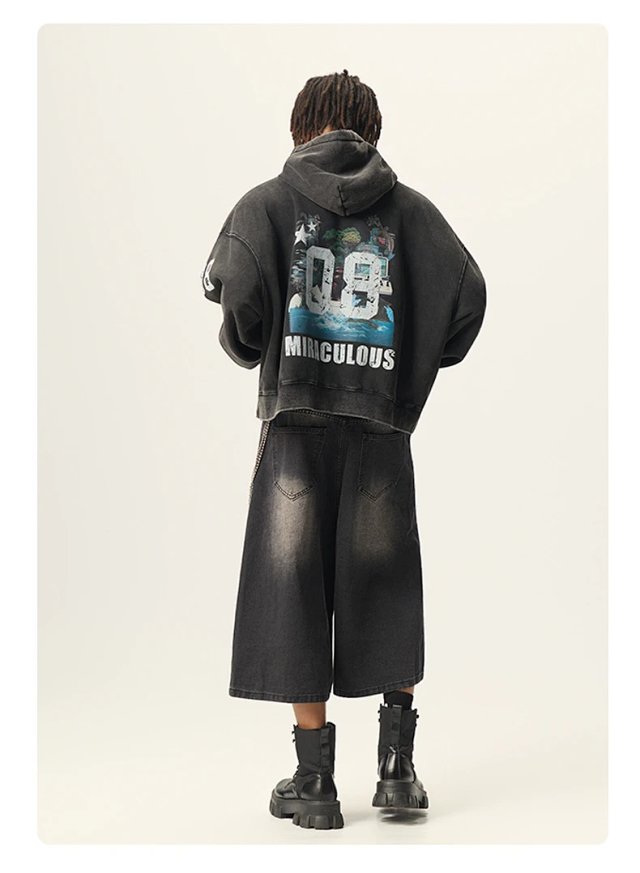 Boxy Washed Graphic Hoodie: seller detail photo 5