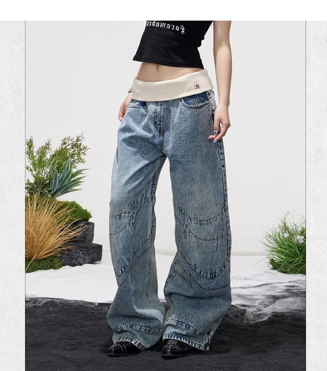 Women's Vintage Wide Leg Jeans: seller detail photo 9