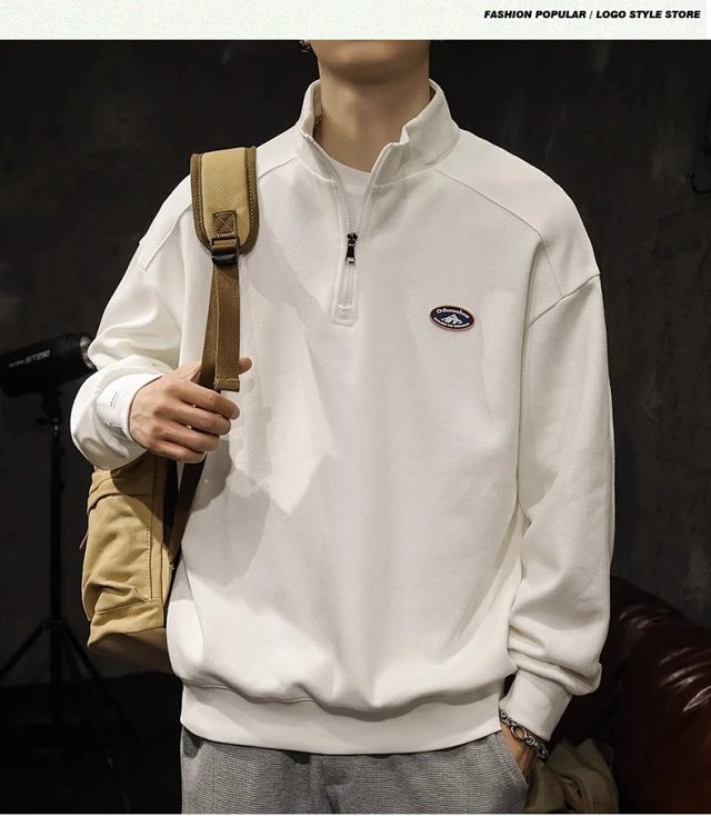 Half Zip Polo Sweatshirt: seller detail photo 6