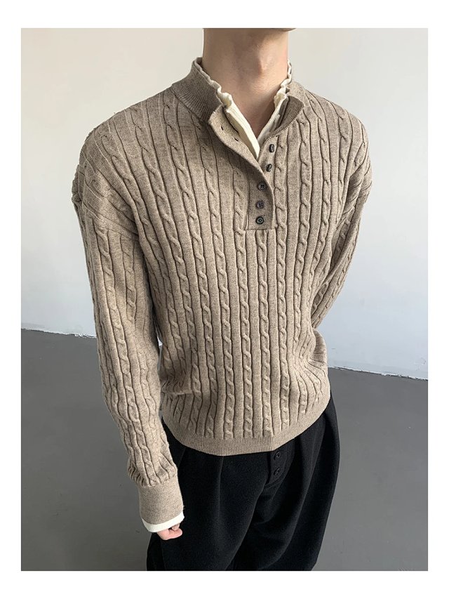 Layered Cable Knit Sweater: seller detail photo 9
