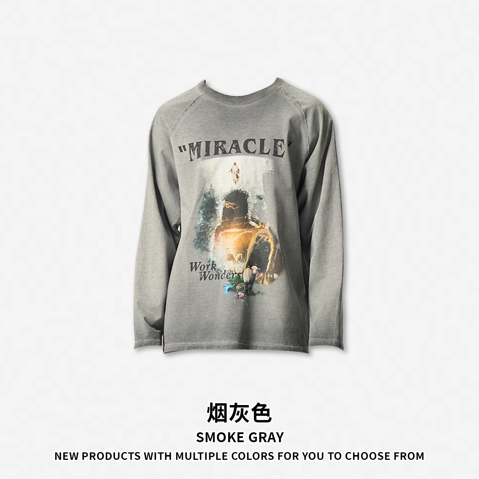 270G Washed Graphic Long Sleeve Tee | 2 colorways