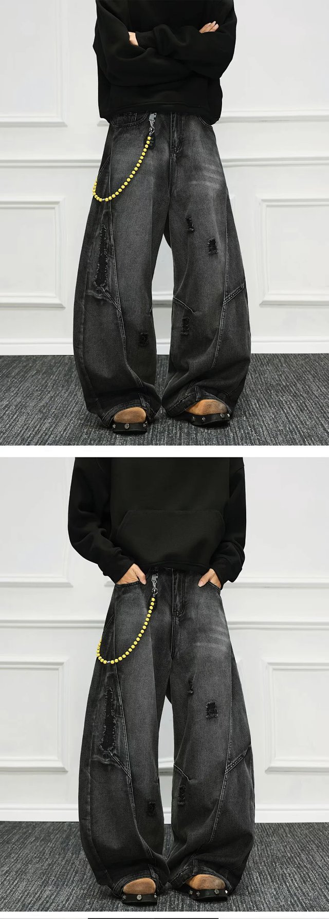 High Waist Wide Leg Jeans: seller detail photo 13