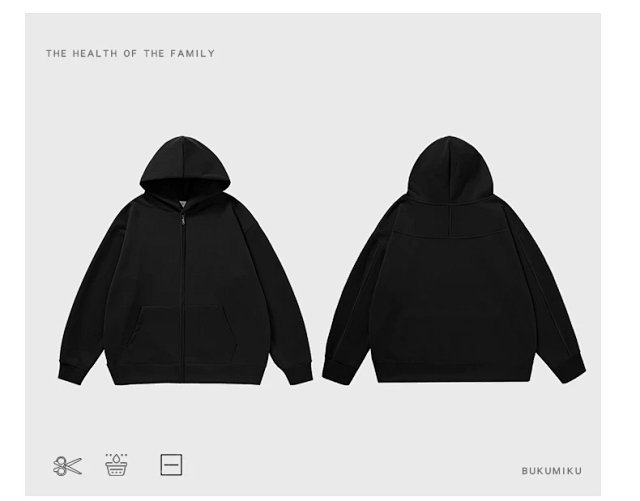 480G Heavyweight Zip Hoodie: seller detail photo 5