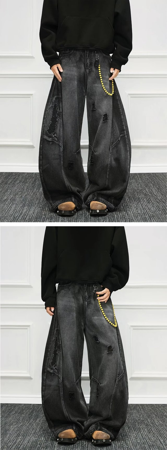 High Waist Wide Leg Jeans: seller detail photo 11