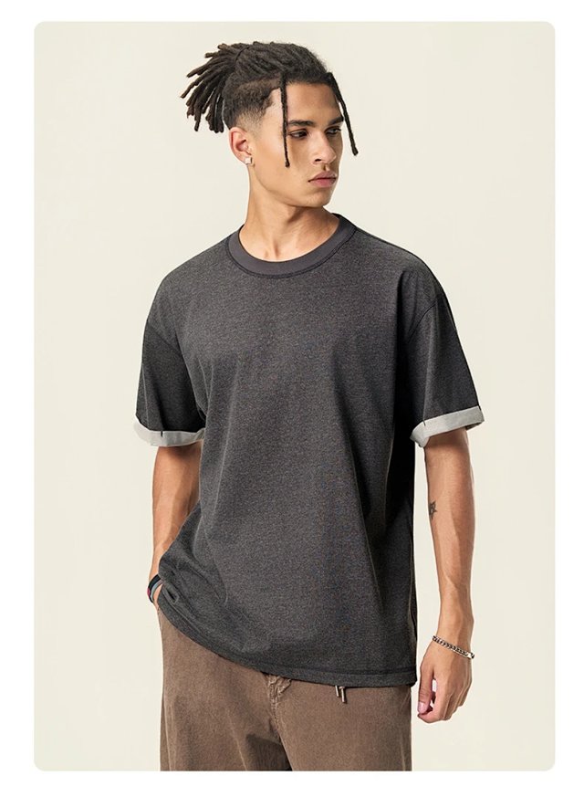 230G Two Tone Cotton Tee: seller detail photo 7