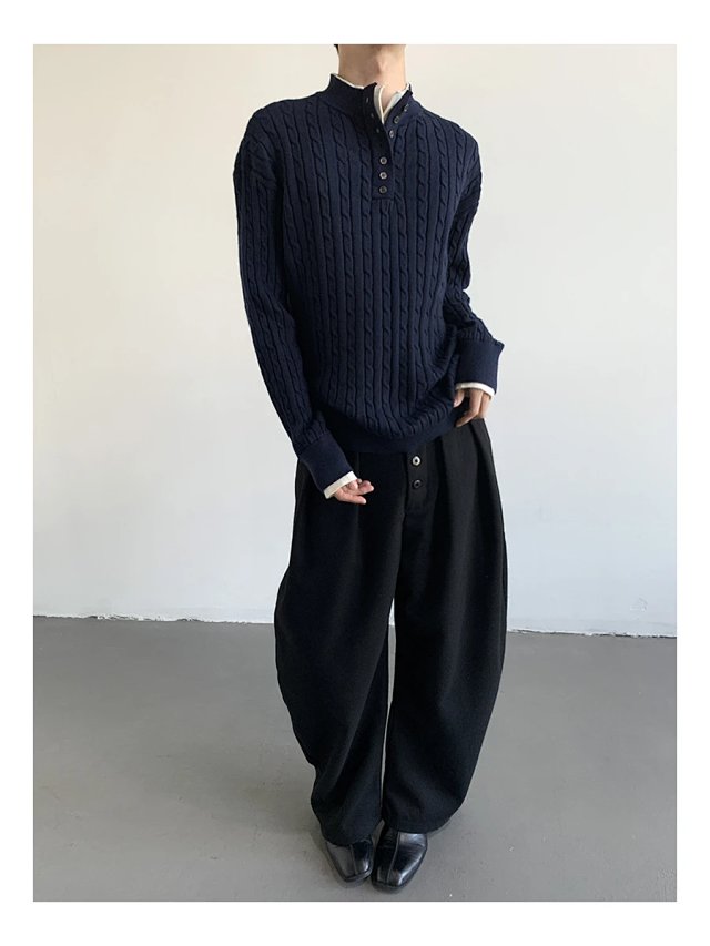 Layered Cable Knit Sweater: seller detail photo 14