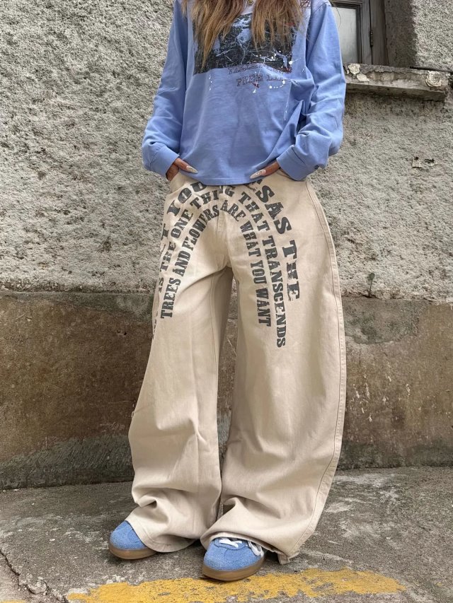 Letter Print Baggy Jeans: seller detail photo 6