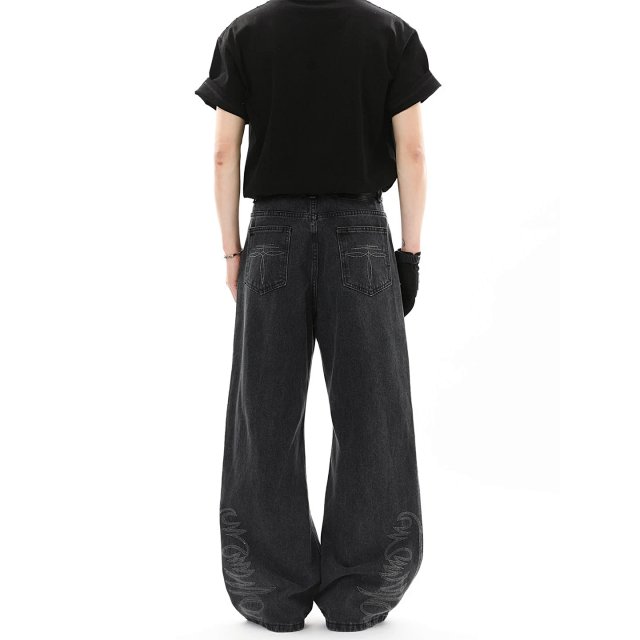 Black Wide Leg Jeans: seller detail photo 5