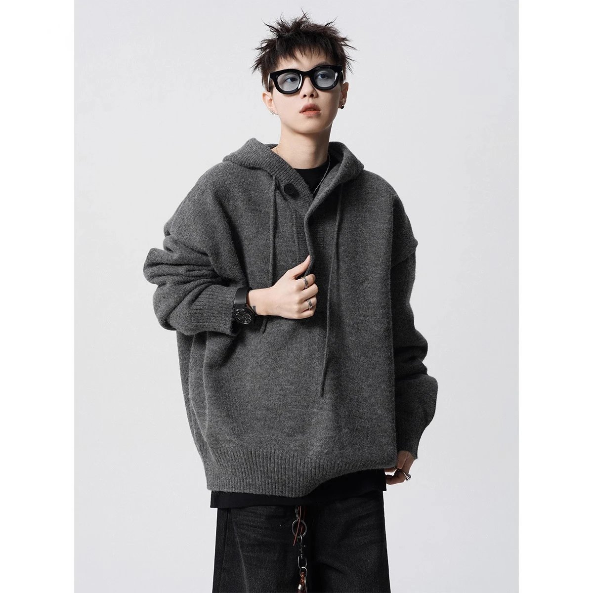 Hooded Knit Sweater | 2 colorways