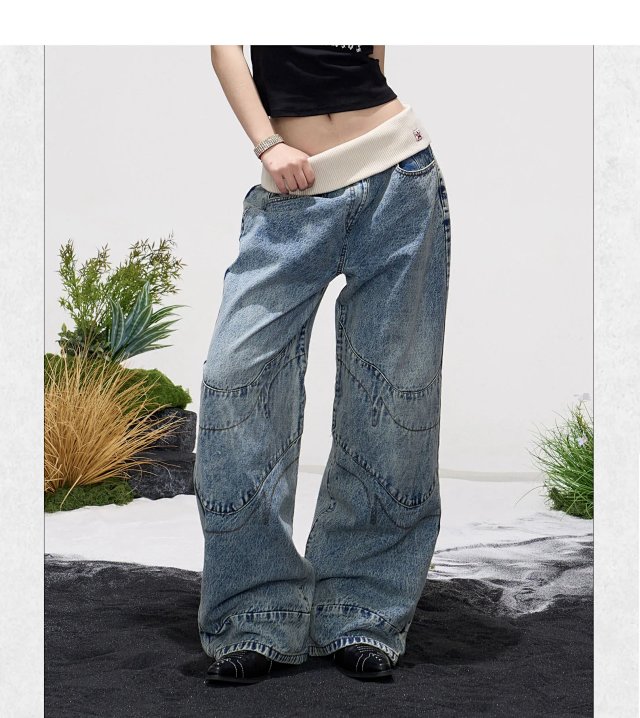 Women's Vintage Wide Leg Jeans: seller detail photo 6