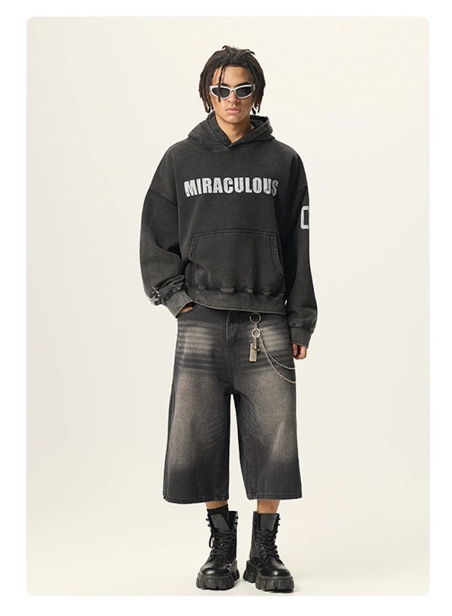 Boxy Washed Graphic Hoodie: seller detail photo 3