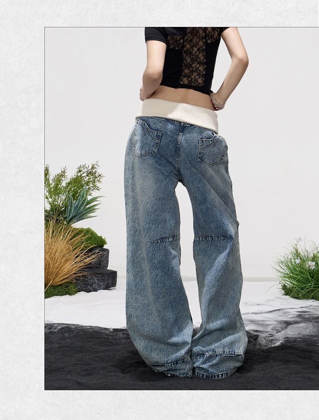 Women's Vintage Wide Leg Jeans: seller detail photo 8