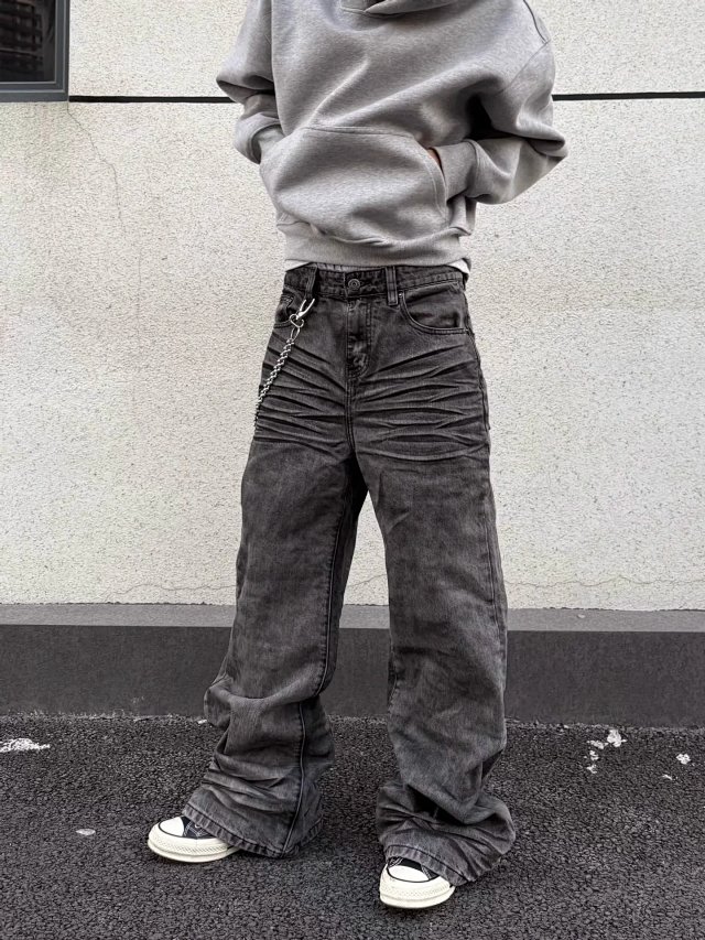 Vintage Washed Wide Leg Jeans: seller detail photo 3