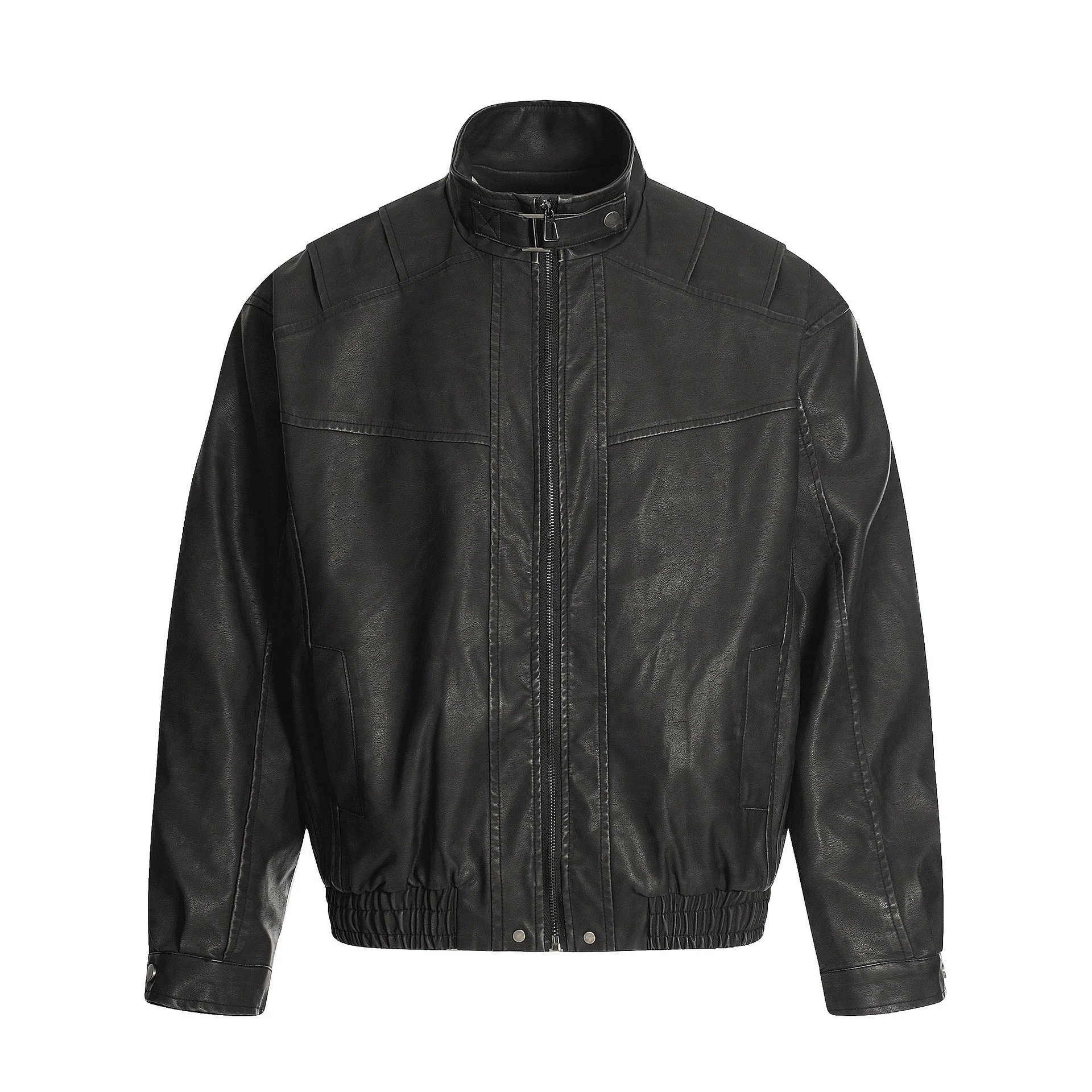 Deconstructed PU Biker Jacket | 1 colorways