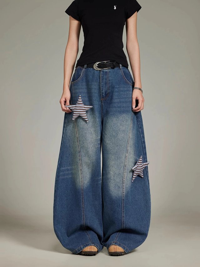 Star Patch Wide Leg Jeans: seller detail photo 2