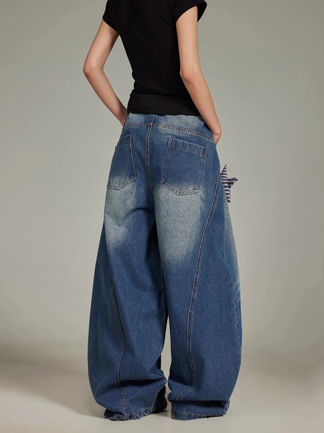 Star Patch Wide Leg Jeans: seller detail photo 6