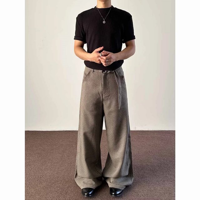 Houndstooth Pleated Trousers: seller detail photo 4