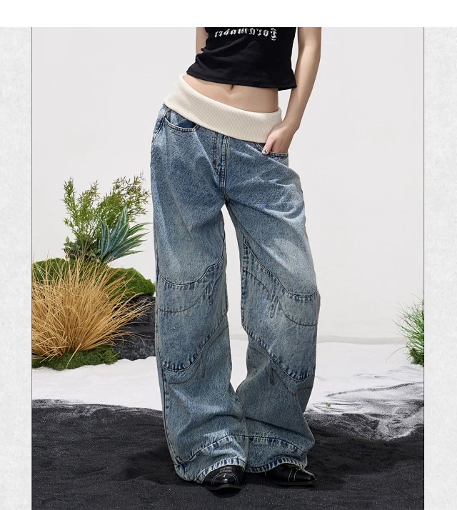 Women's Vintage Wide Leg Jeans: seller detail photo 11
