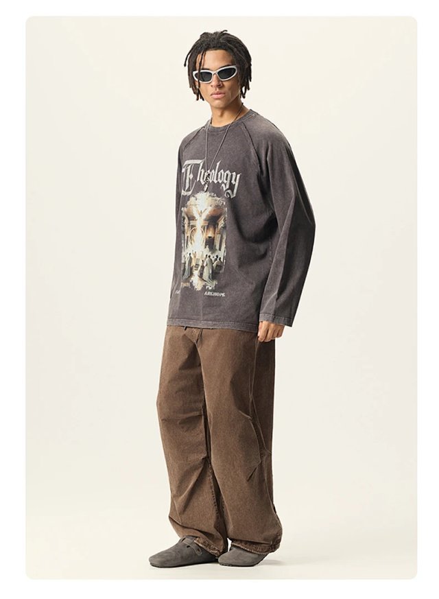 270G Washed Graphic Long Sleeve Tee: seller detail photo 5