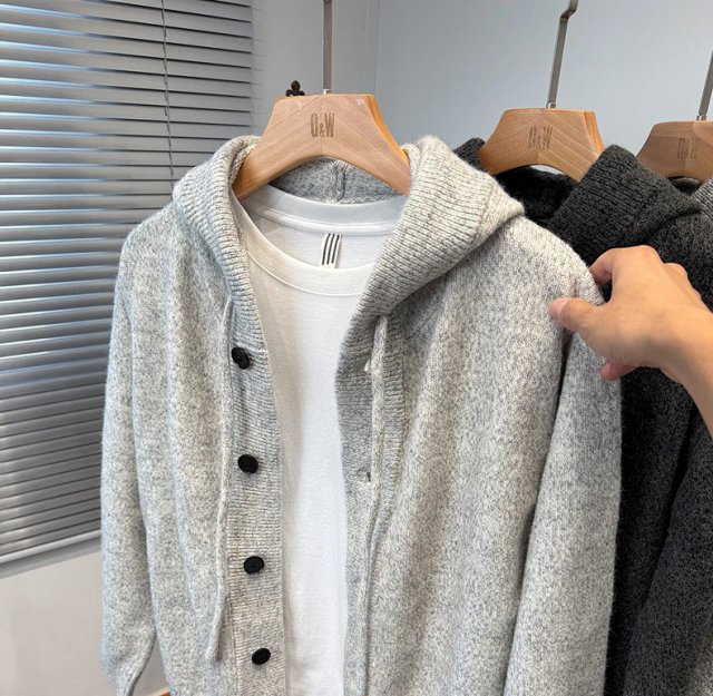 Hooded Knit Cardigan: seller detail photo 1