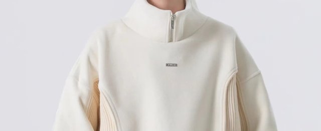 Half Zip Stand Collar Sweatshirt: seller detail photo 6