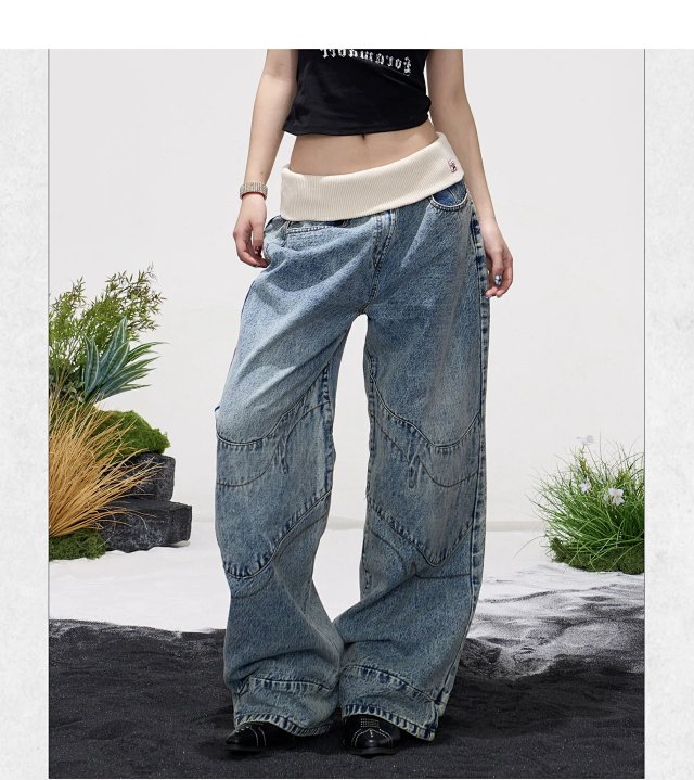 Women's Vintage Wide Leg Jeans: seller detail photo 13