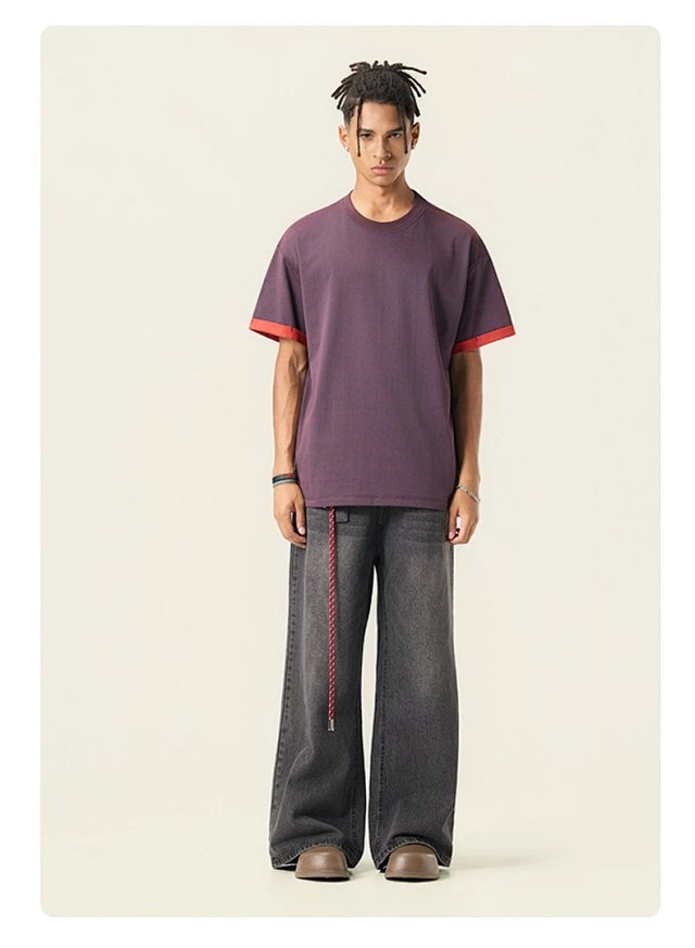 230G Two Tone Cotton Tee: seller detail photo 13