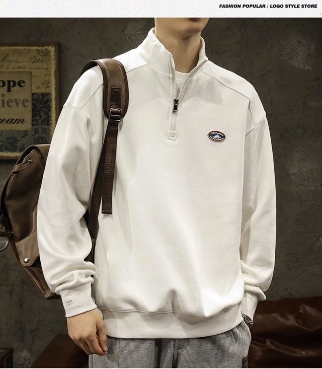Half Zip Polo Sweatshirt: seller detail photo 7
