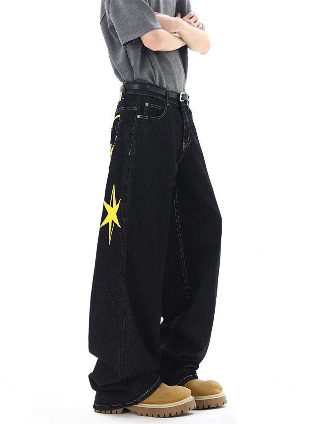 Letter Print Baggy Jeans: seller detail photo 4