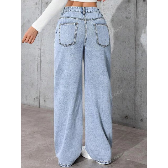 Women's High Waist Straight Jeans: seller detail photo 4