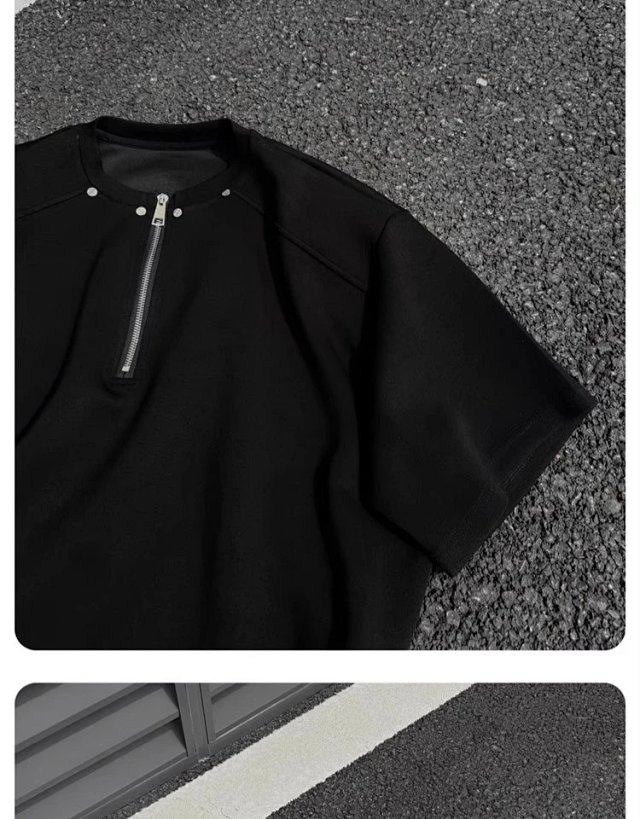 Half Zip Studded Tee: seller detail photo 9