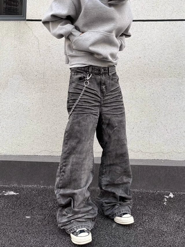 Vintage Washed Wide Leg Jeans: seller detail photo 4
