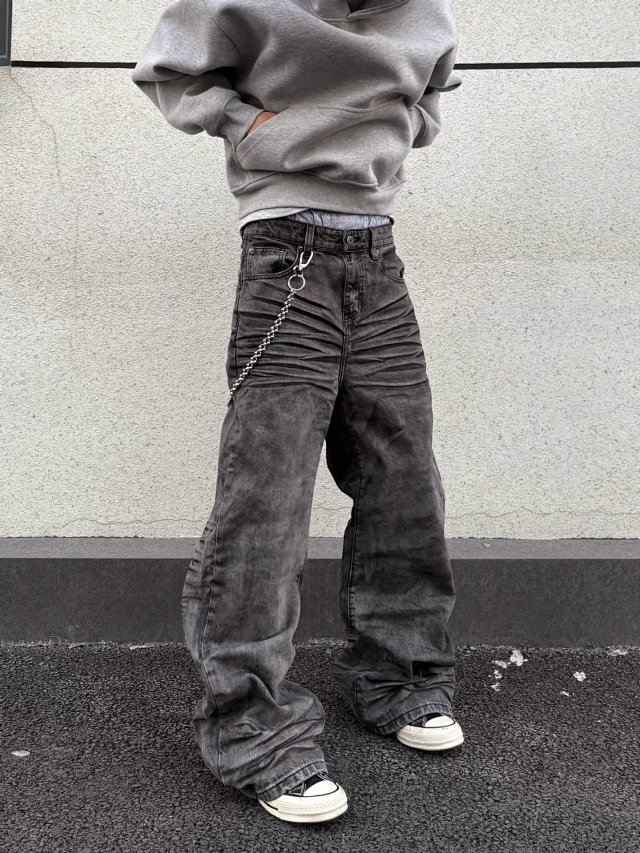 Vintage Washed Wide Leg Jeans: seller detail photo 2