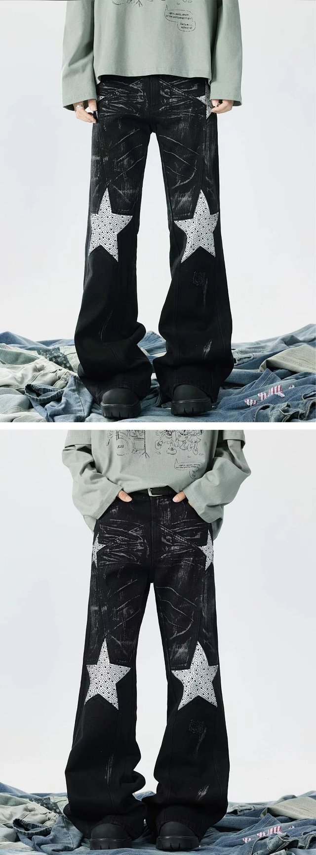 Star Stud Flared Jeans: seller detail photo 2